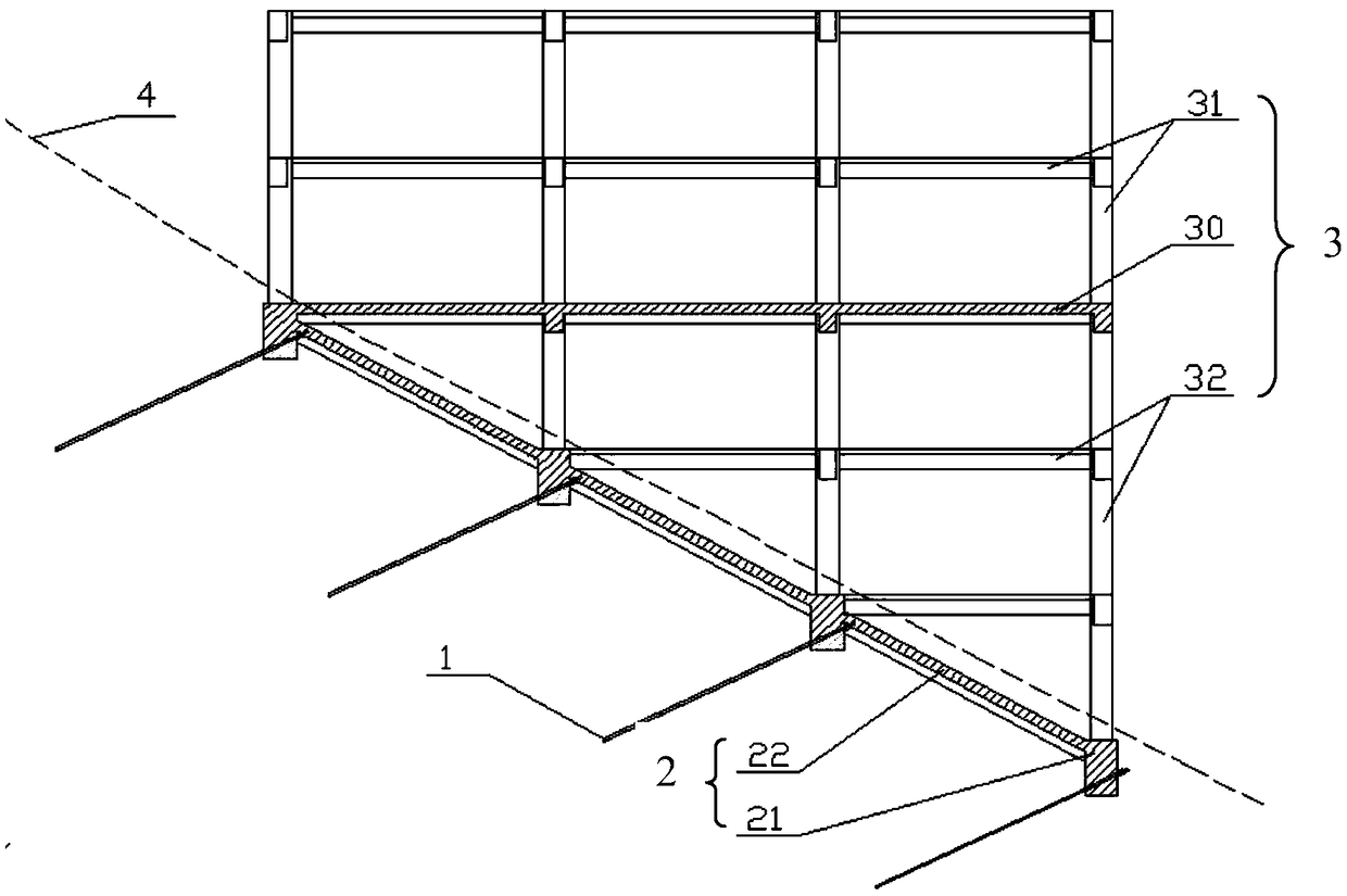 Slope building structure