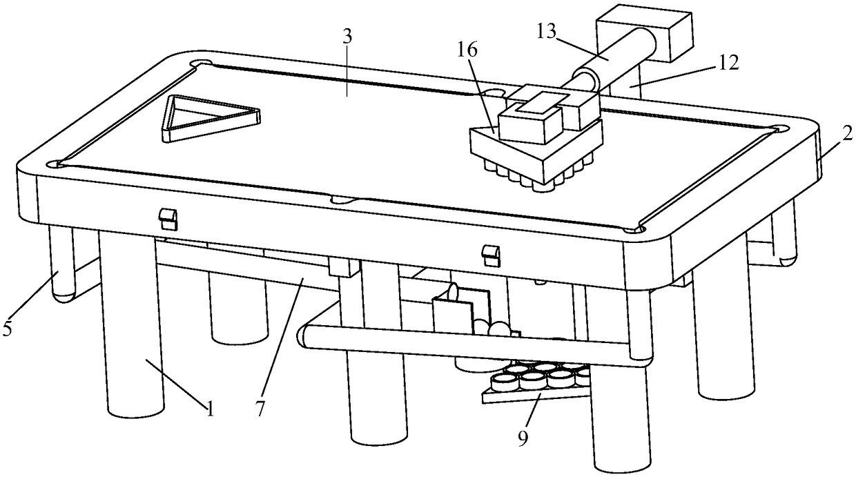 Billiard table with automatic ball placement device