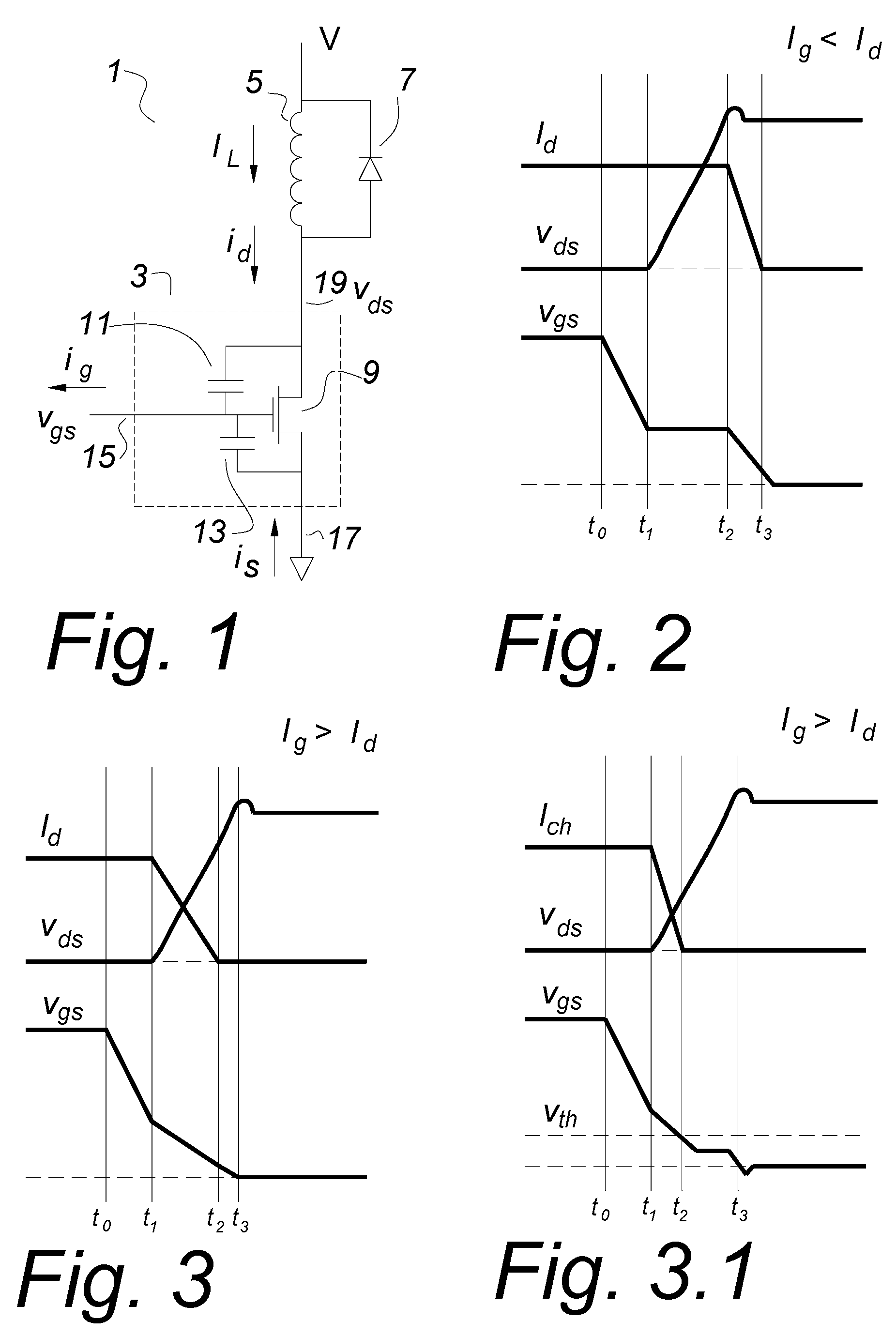 Gate drive method and apparatus for reducing losses in the switching of MOSFETs