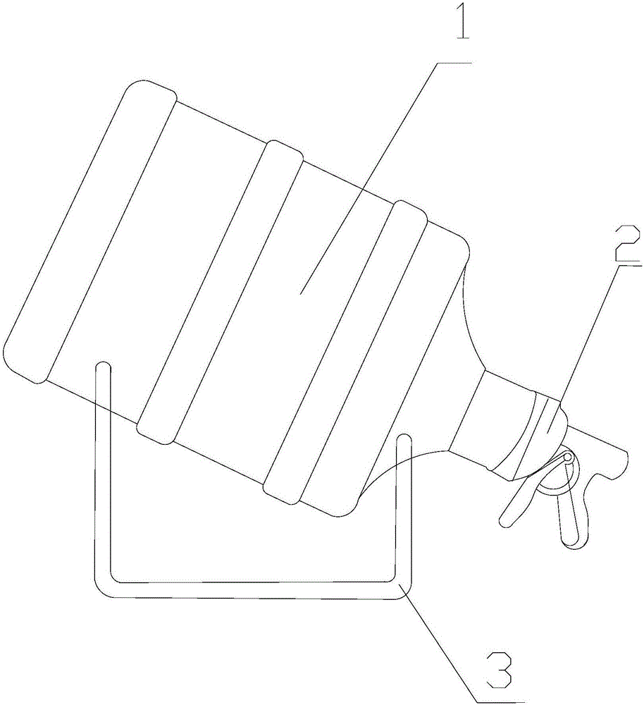 Aseptic barreled drinking water bucket and water drinking device thereof