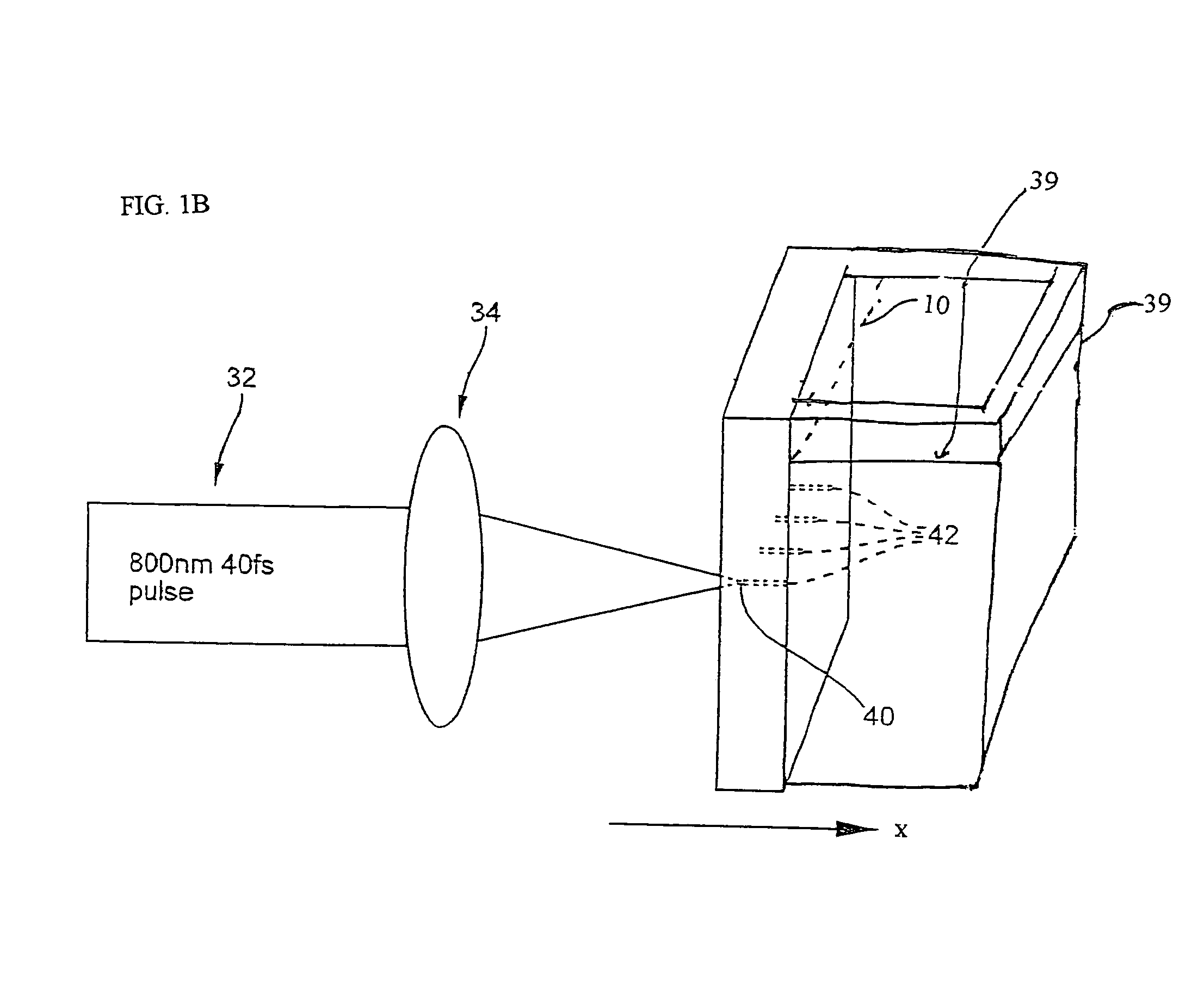 Method of making at least one hole in a transparent body and devices made by this method
