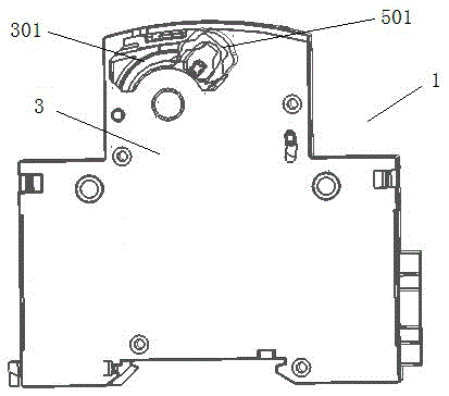 Electric operating mechanism and protective baffle with hidden protective baffle