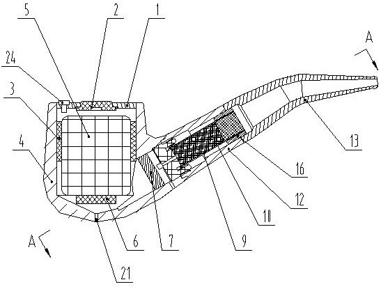 A pipe-shaped electronic cigarette