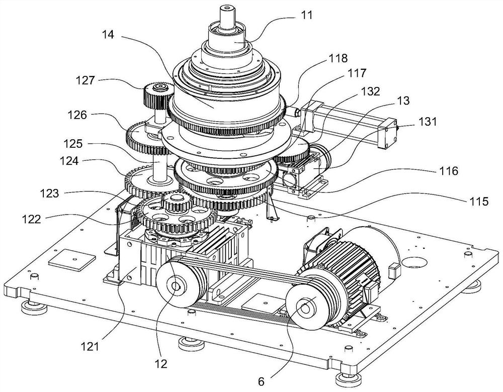 Optical lens high-precision polishing machine and its power transmission device