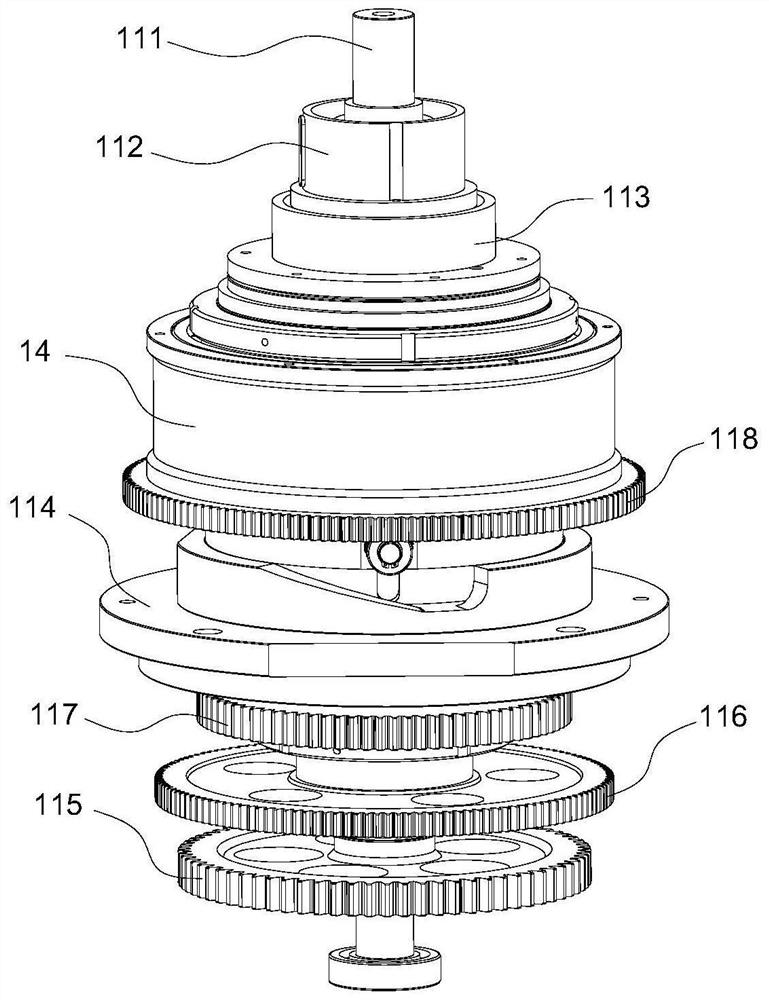 Optical lens high-precision polishing machine and its power transmission device