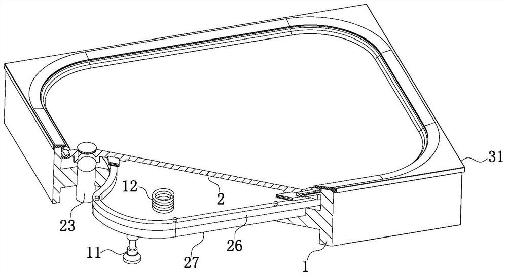 Split type shower bottom basin