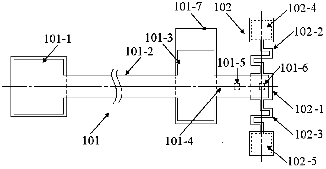 Structure and method for testing Young modulus of thin film silicon material on insulating substrate
