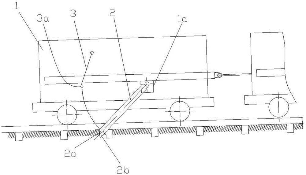 Parking supporting device of mine car