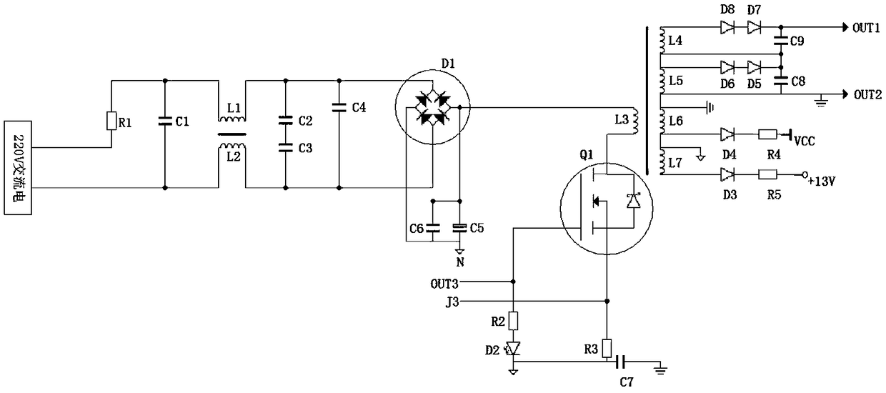 Single-module drive circuit for multiple pulsed lamps