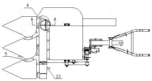 Semi-feeding device of semi-feeding type harvester