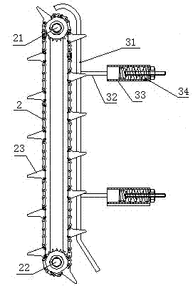 Semi-feeding device of semi-feeding type harvester