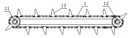 Semi-feeding device of semi-feeding type harvester