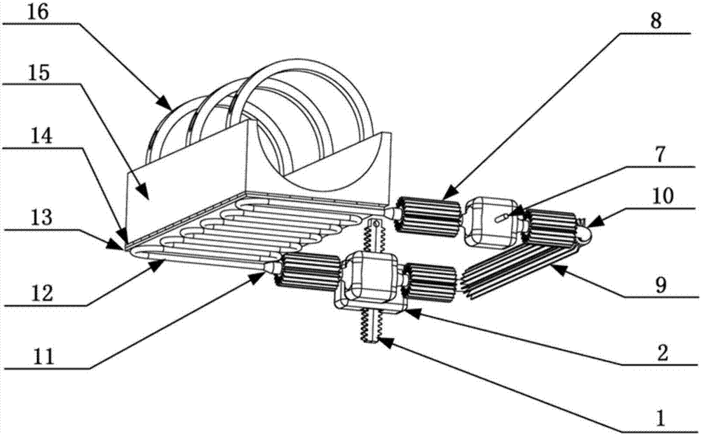 Temperature difference power generation device of bus air exhaust pipe