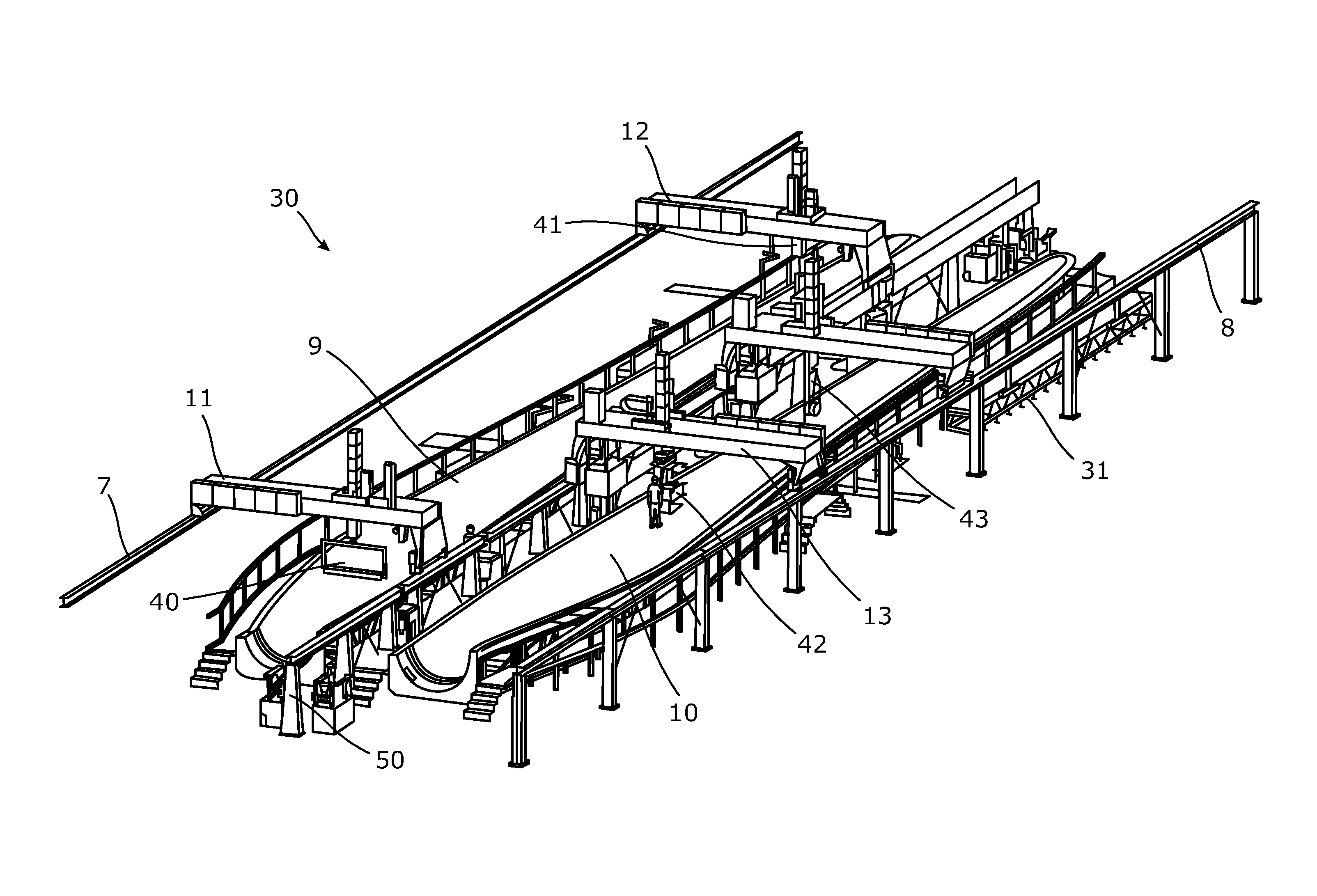 Method and production facility for manufacturing a wind turbine blade