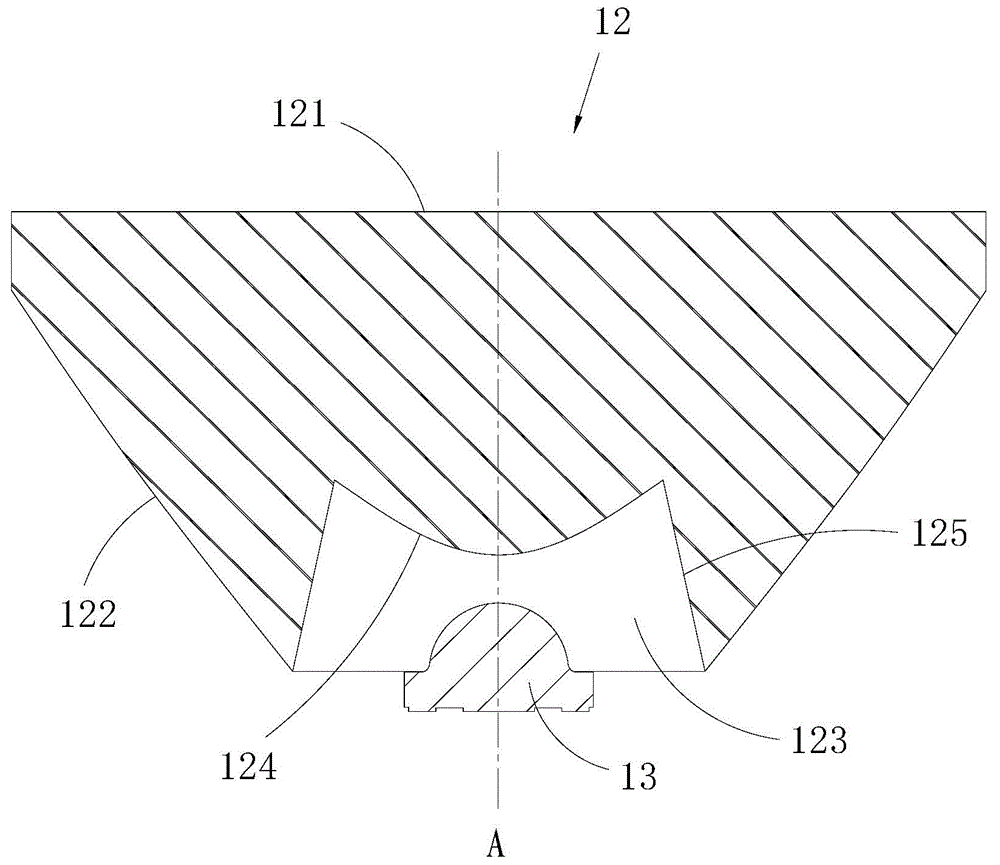 LED (Light Emitting Diode) light supplement lens structure for monitoring camera shooting