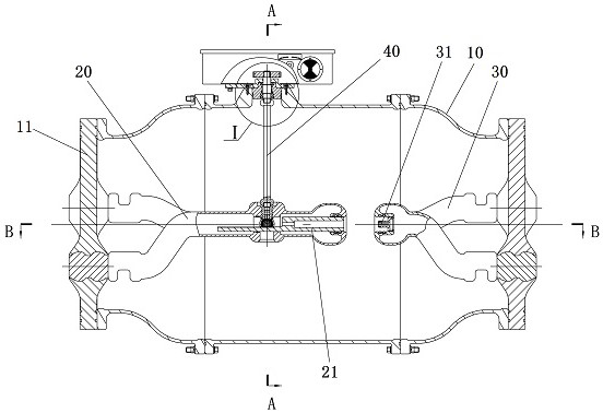 Three-phase common box isolating switch and high-voltage switchgear