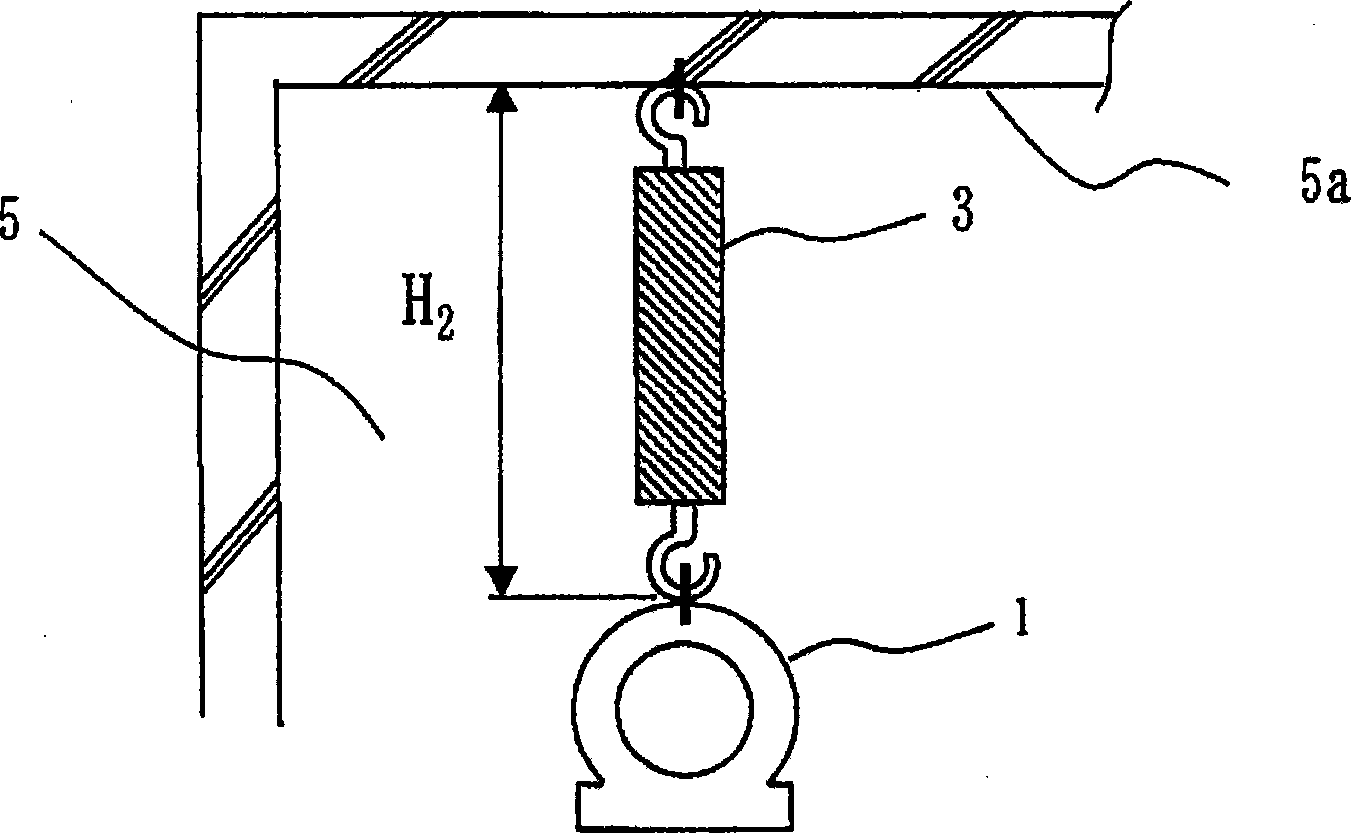 Lifting device for elevator, elevator car frame, and lifting method for elevator