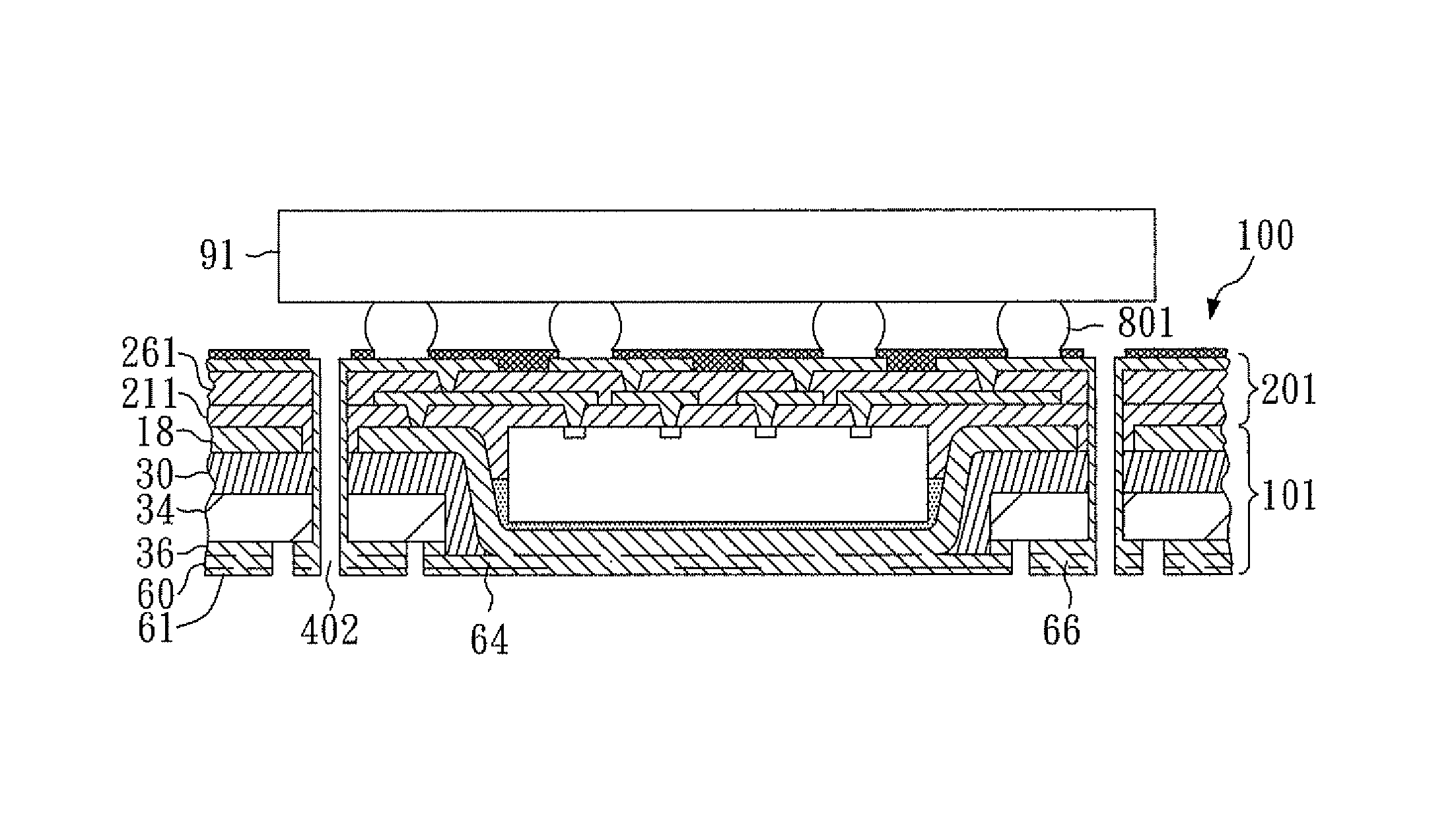 Method of making stackable semiconductor assembly with bump/base/flange heat spreader and build-up circuitry
