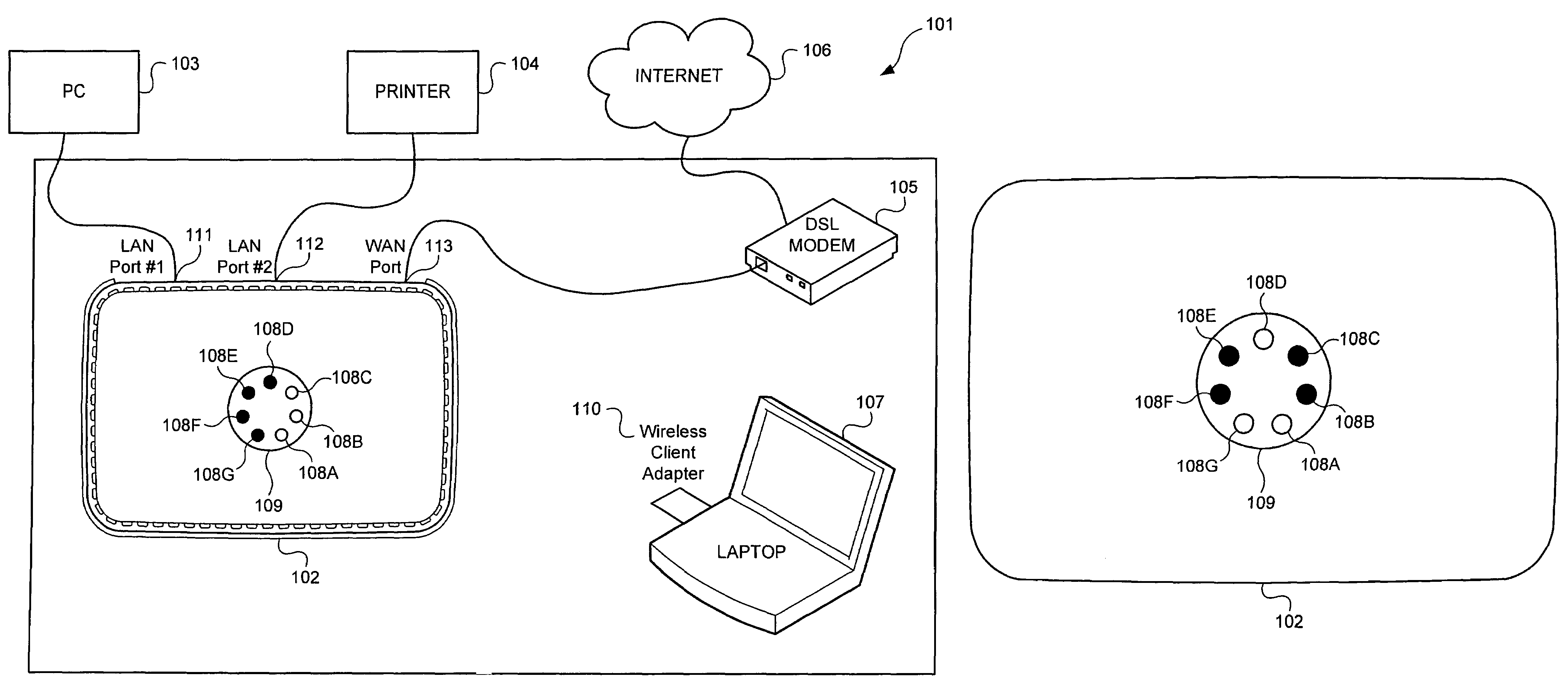 Peripheral device with visual indicators