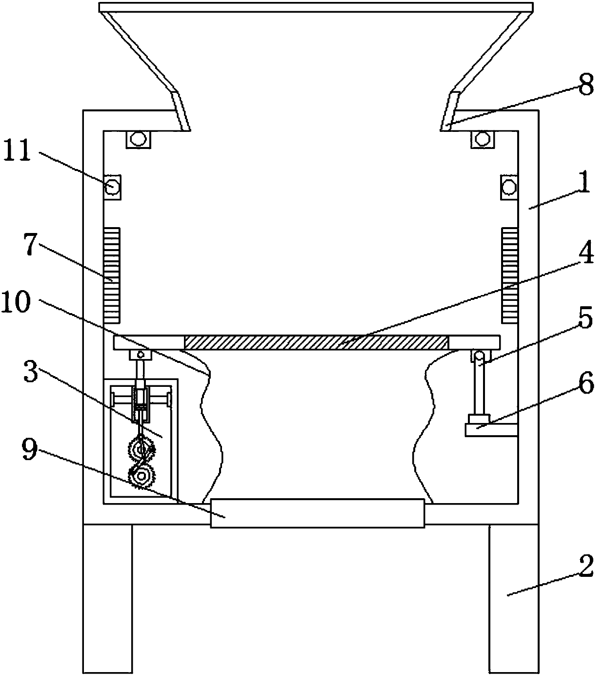 Sterilization device for pulverized medical waste