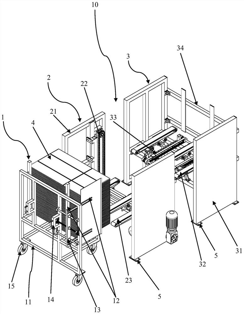 A transport mechanism for transshipment of cartons