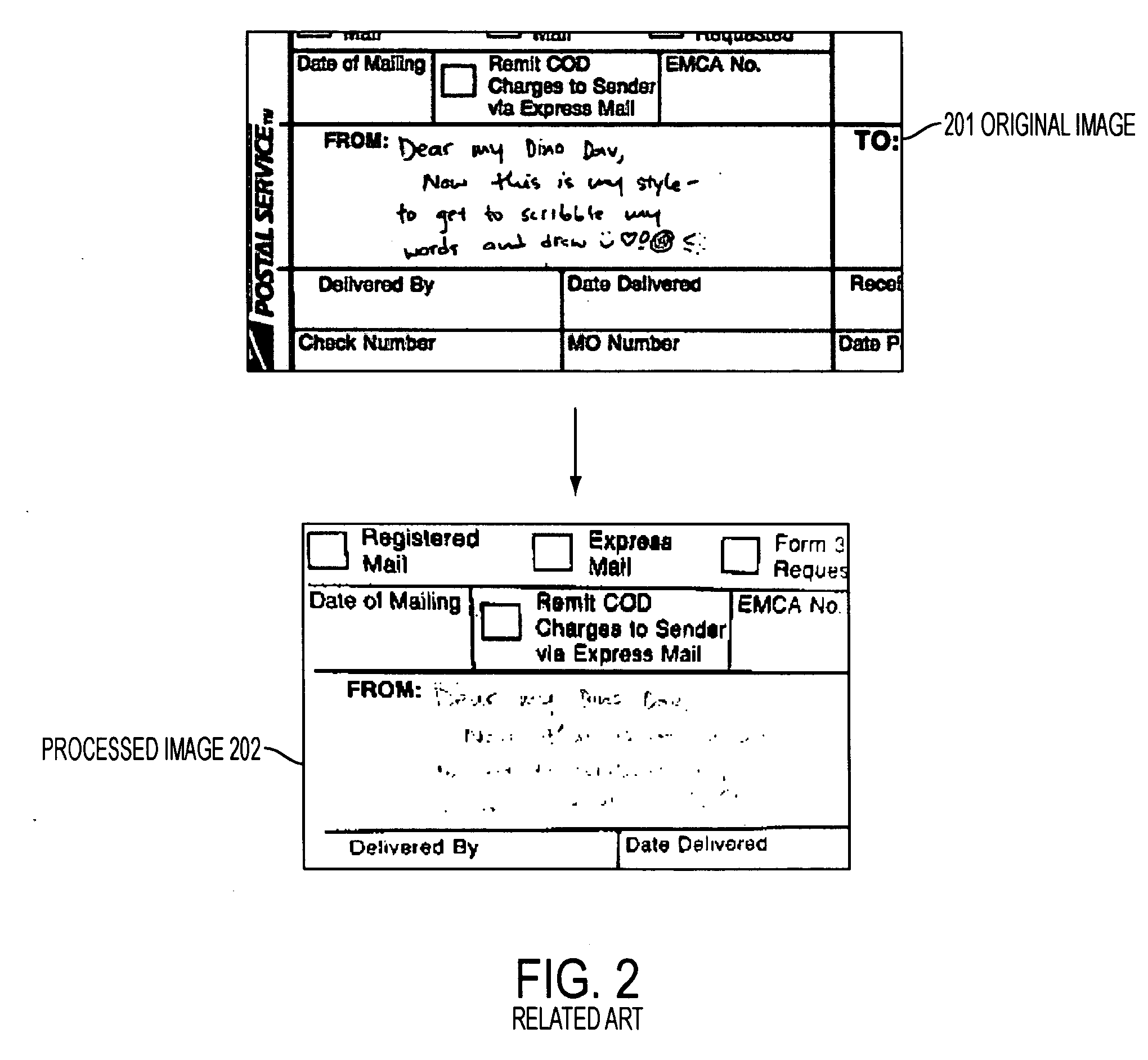 System and method of improving the legibility and applicability of document pictures using form based image enhancement