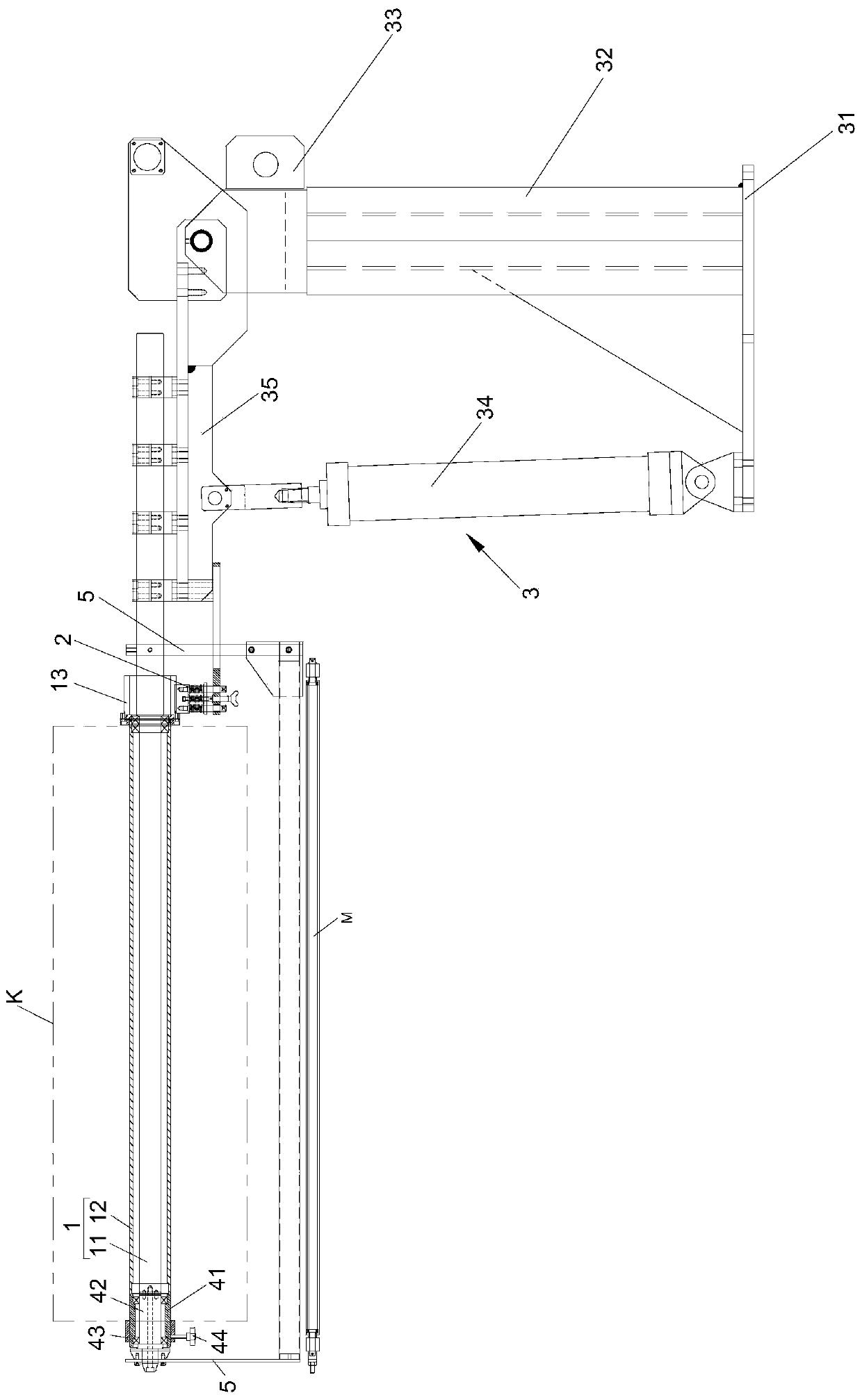 Paper roll placing mechanism of toilet paper rolling machine