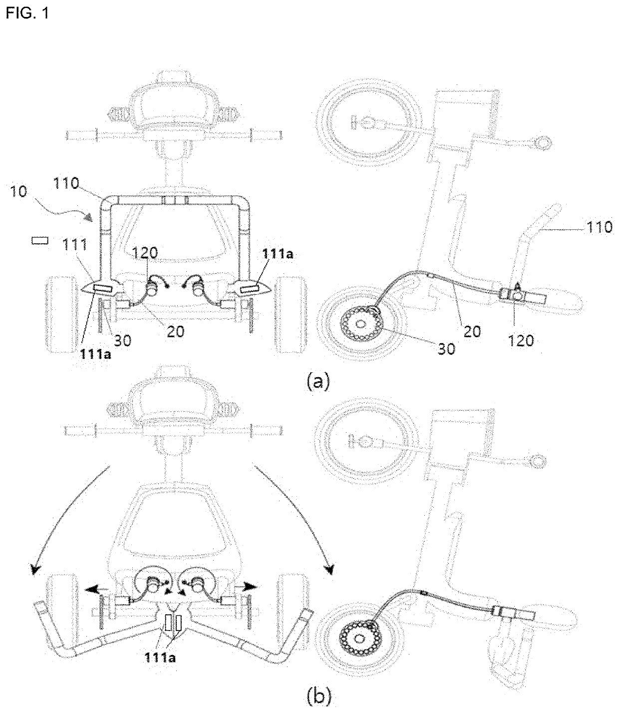 Brake system for baby or child vehicle