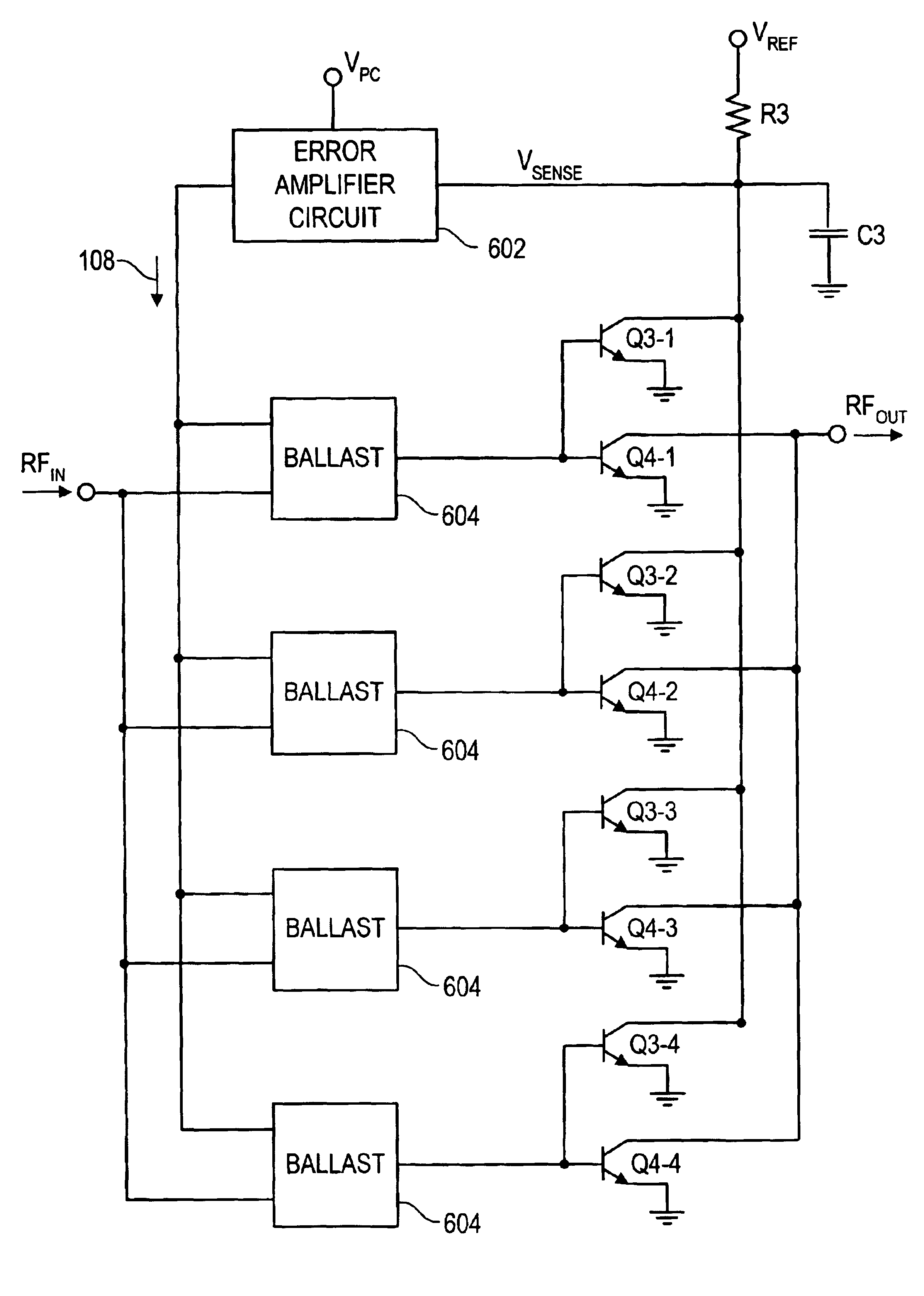 Amplifier power control circuit