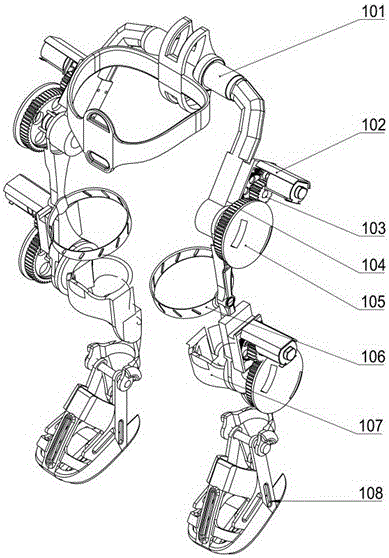 Wearable lower limb walking exoskeleton device