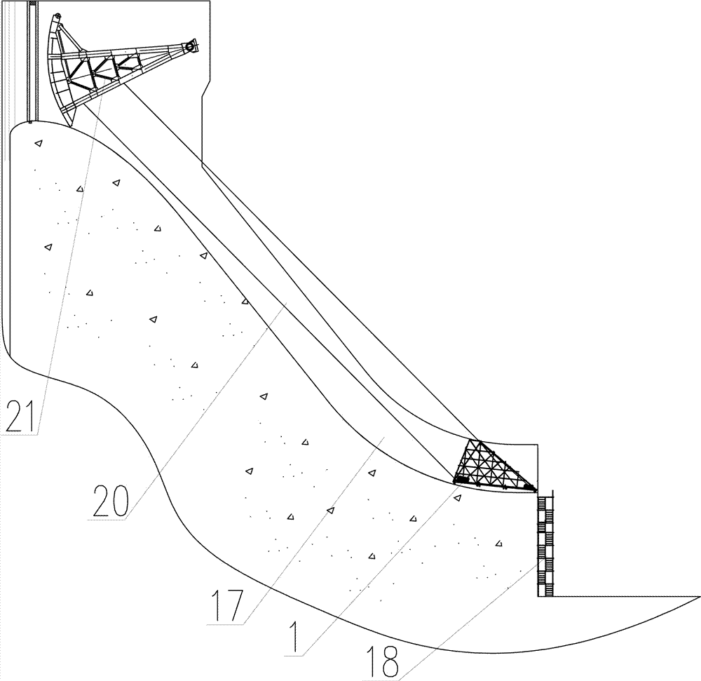 A maintenance platform for a flood discharge channel of a hydropower station and its erection method