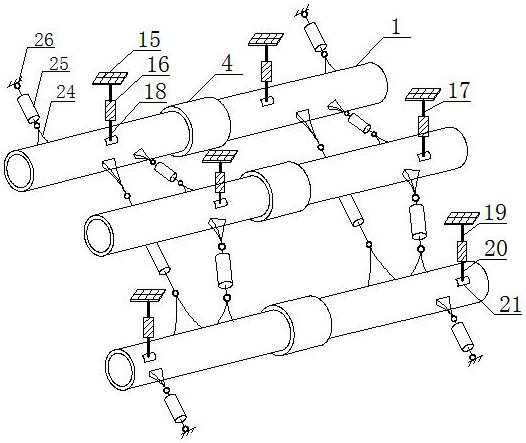 Oil and gas multiphase flow multi-cavity intelligent insulation pipeline structure and construction method