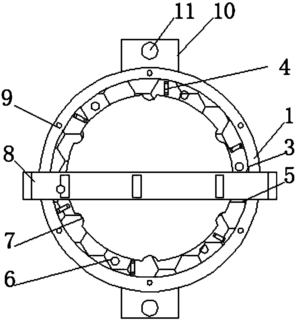 Sweeper wire harness combined support