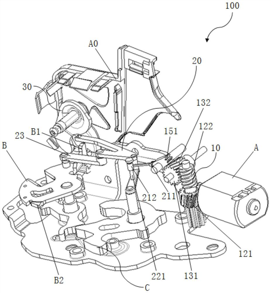 A branch chain for electric opening of automobile door lock with child lock function