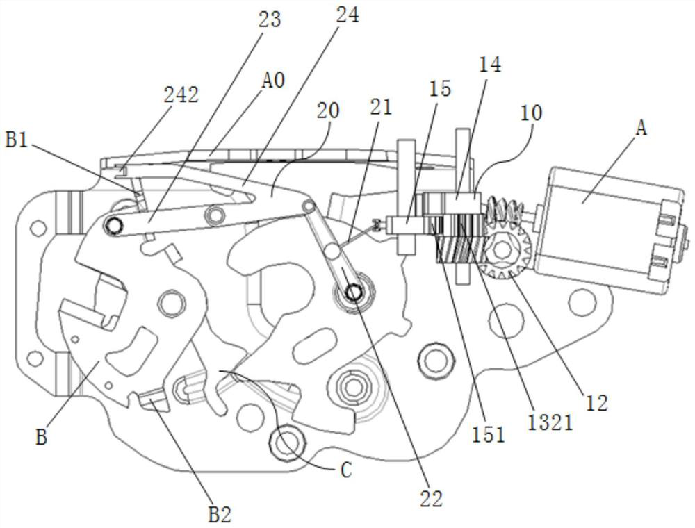 A branch chain for electric opening of automobile door lock with child lock function