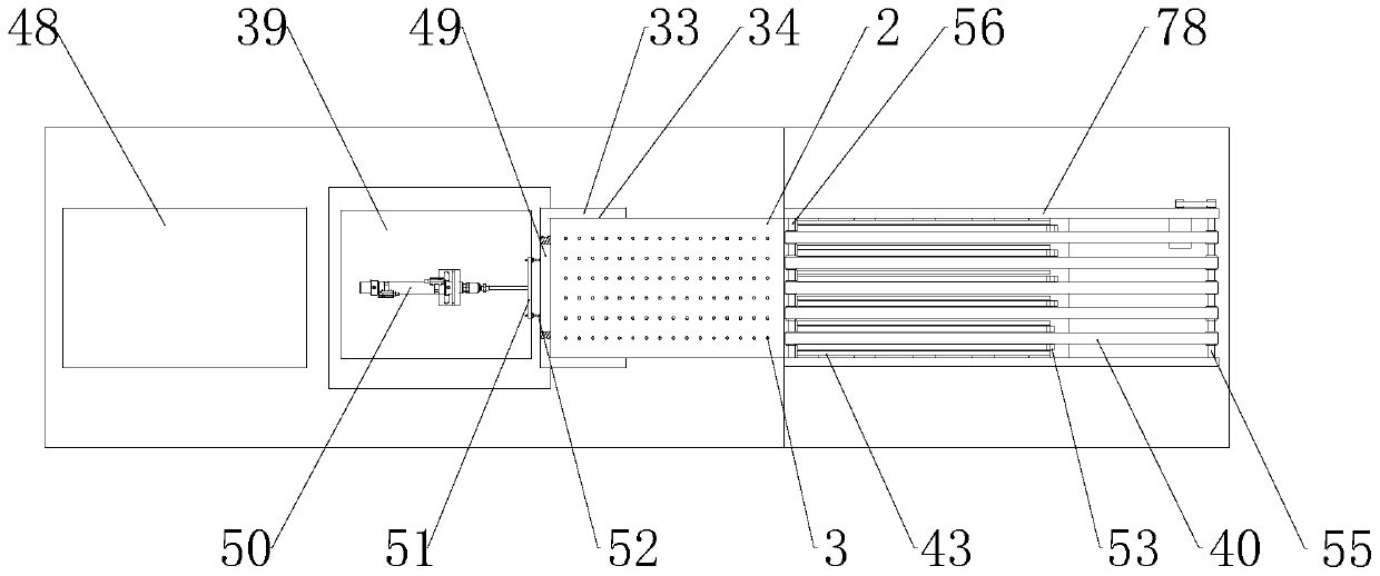 Conveying structure for keyboard middle plate and assembling device with conveying structure