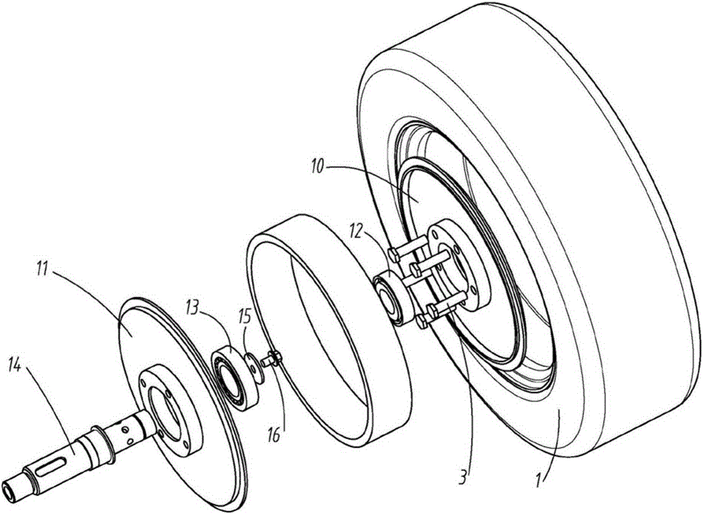 Split electric wheel system with non-excited electromagnetic parking brake