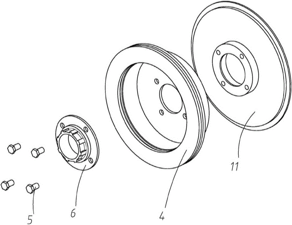 Split electric wheel system with non-excited electromagnetic parking brake