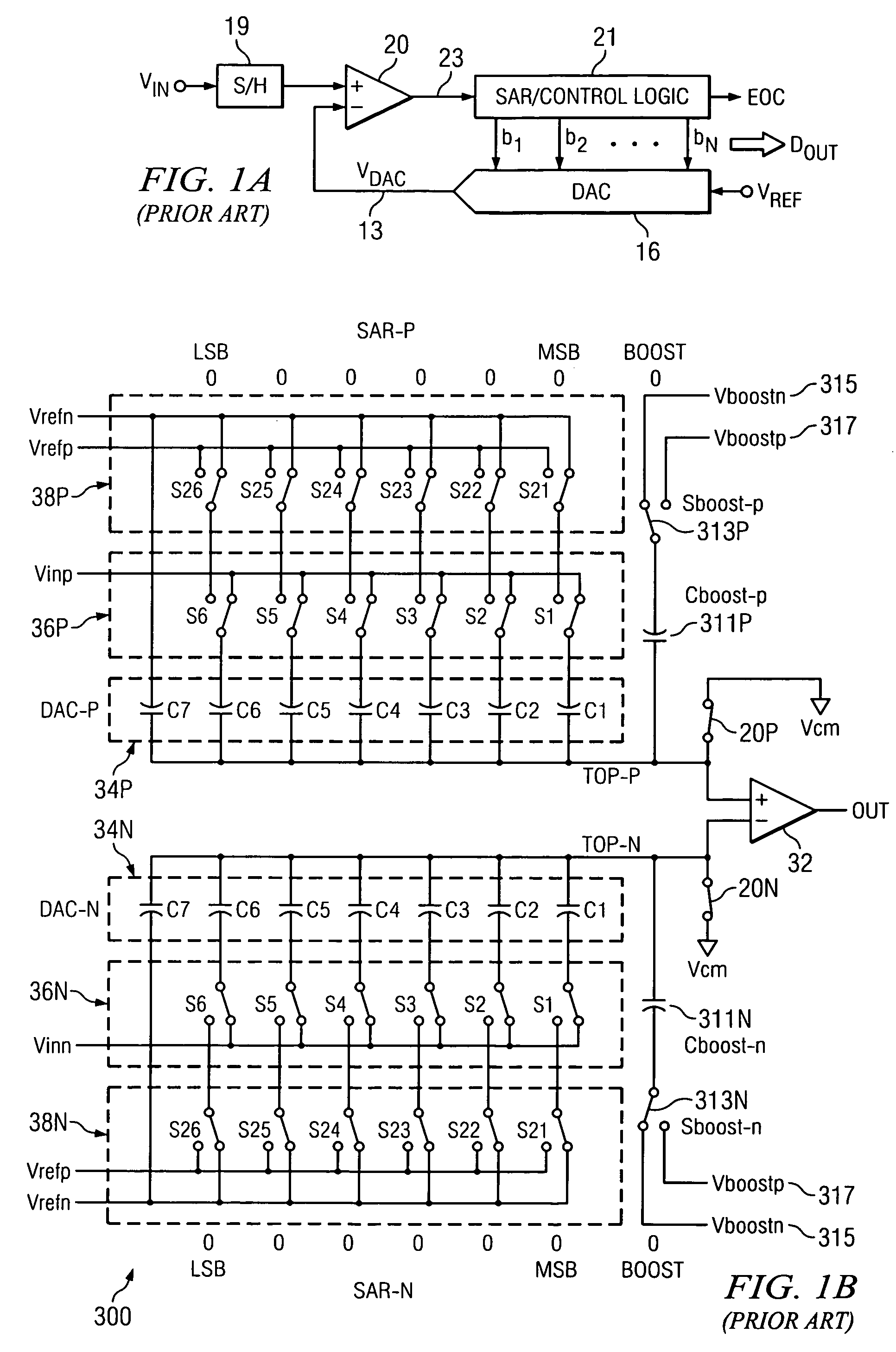 Zero-power sampling SAR ADC circuit and method
