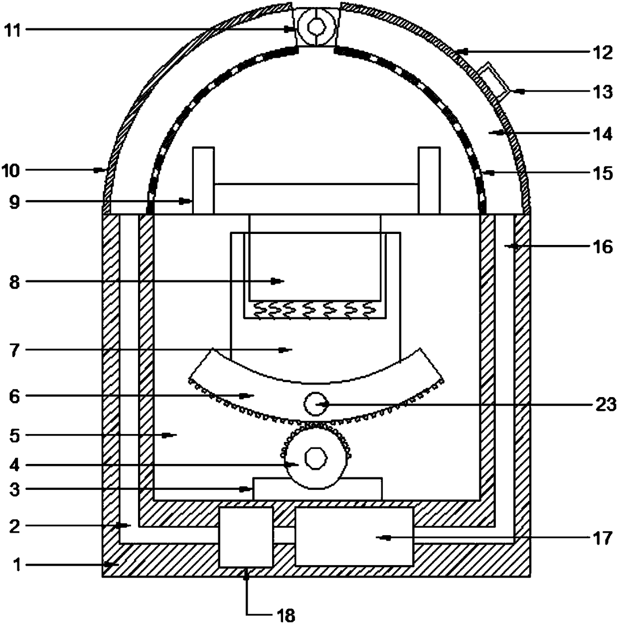 Infant incubator capable of swinging automatically