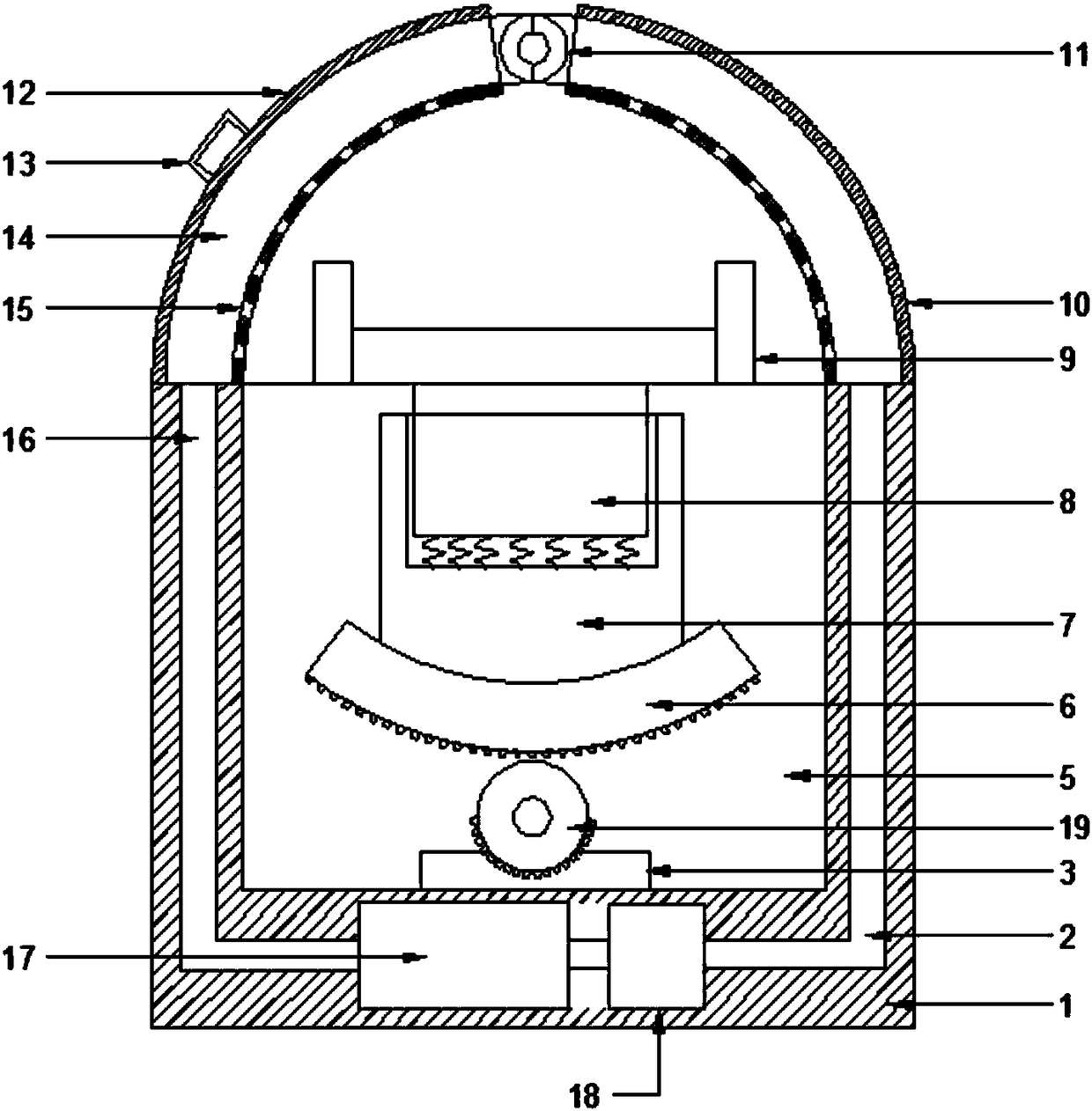 Infant incubator capable of swinging automatically