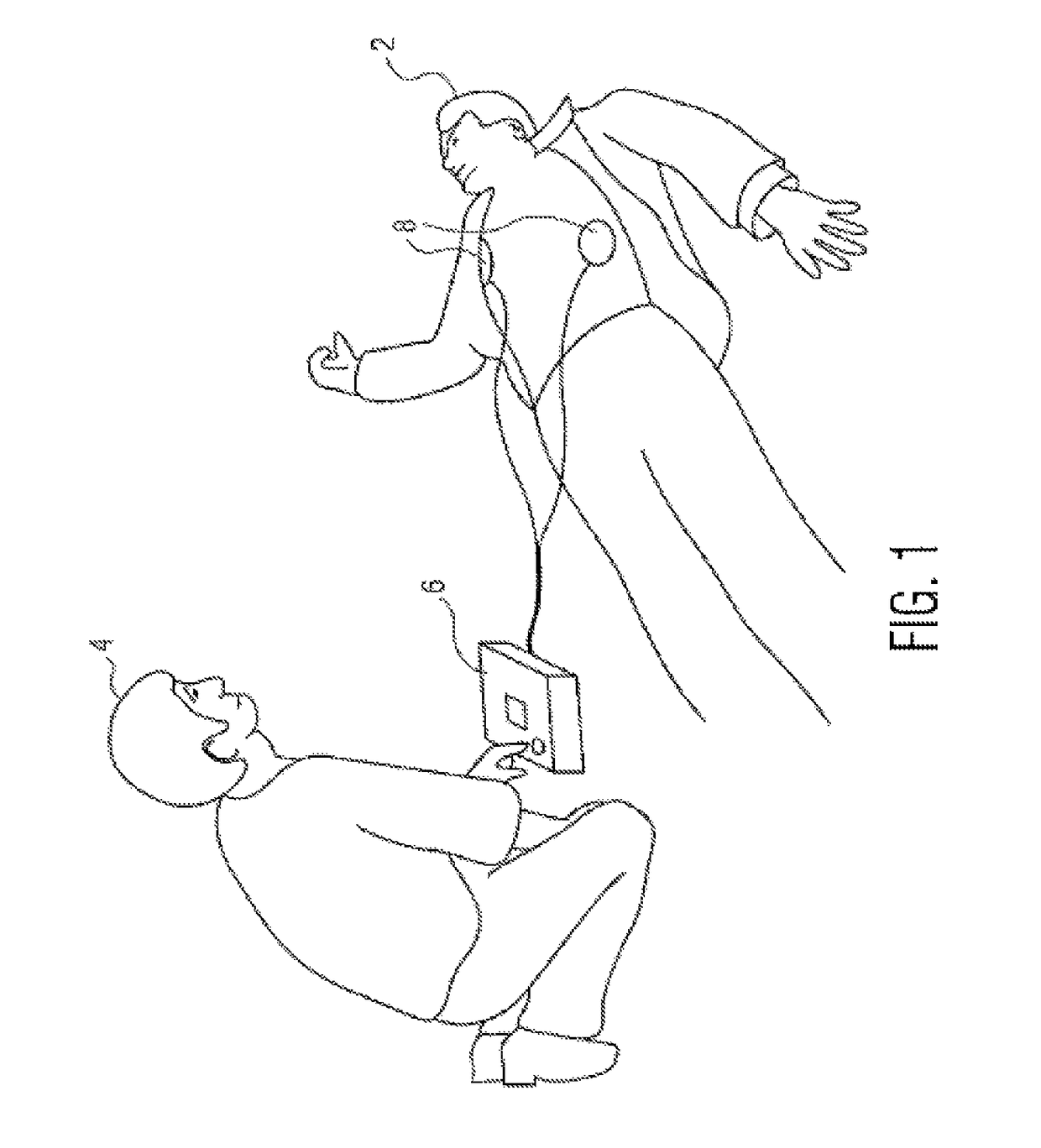 External defibrillator with shock activated by cessation of precordial compressions