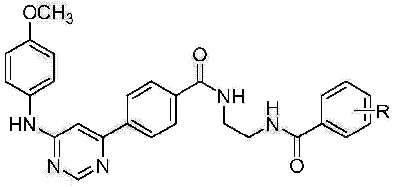 N,6 diphenylpyrimidine-4-amine Bcr-Abl inhibitors as well as preparation method and application thereof