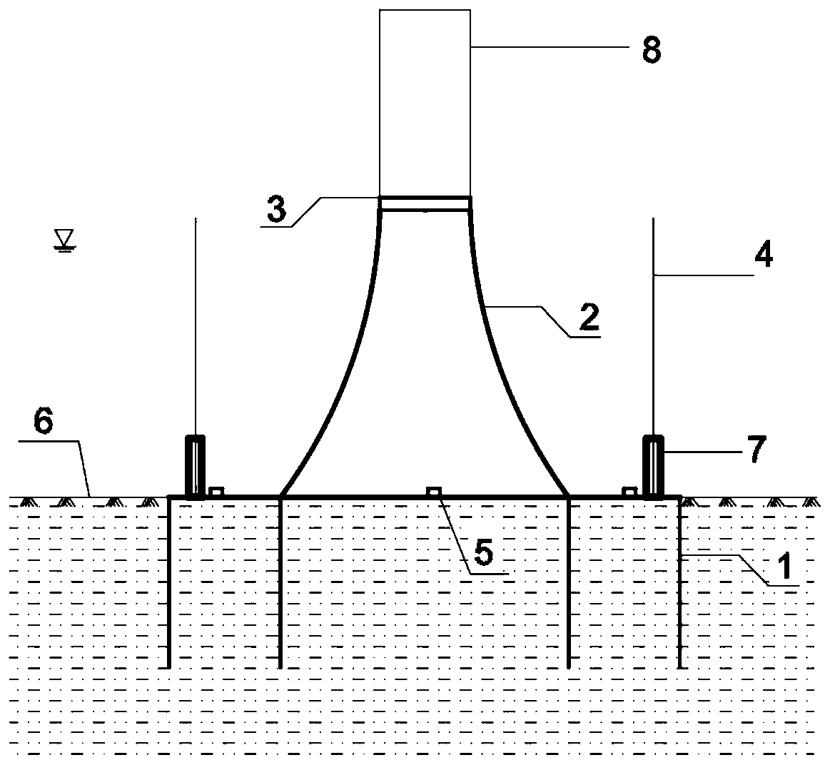 Construction method for recovery of offshore wind-power bucket foundation
