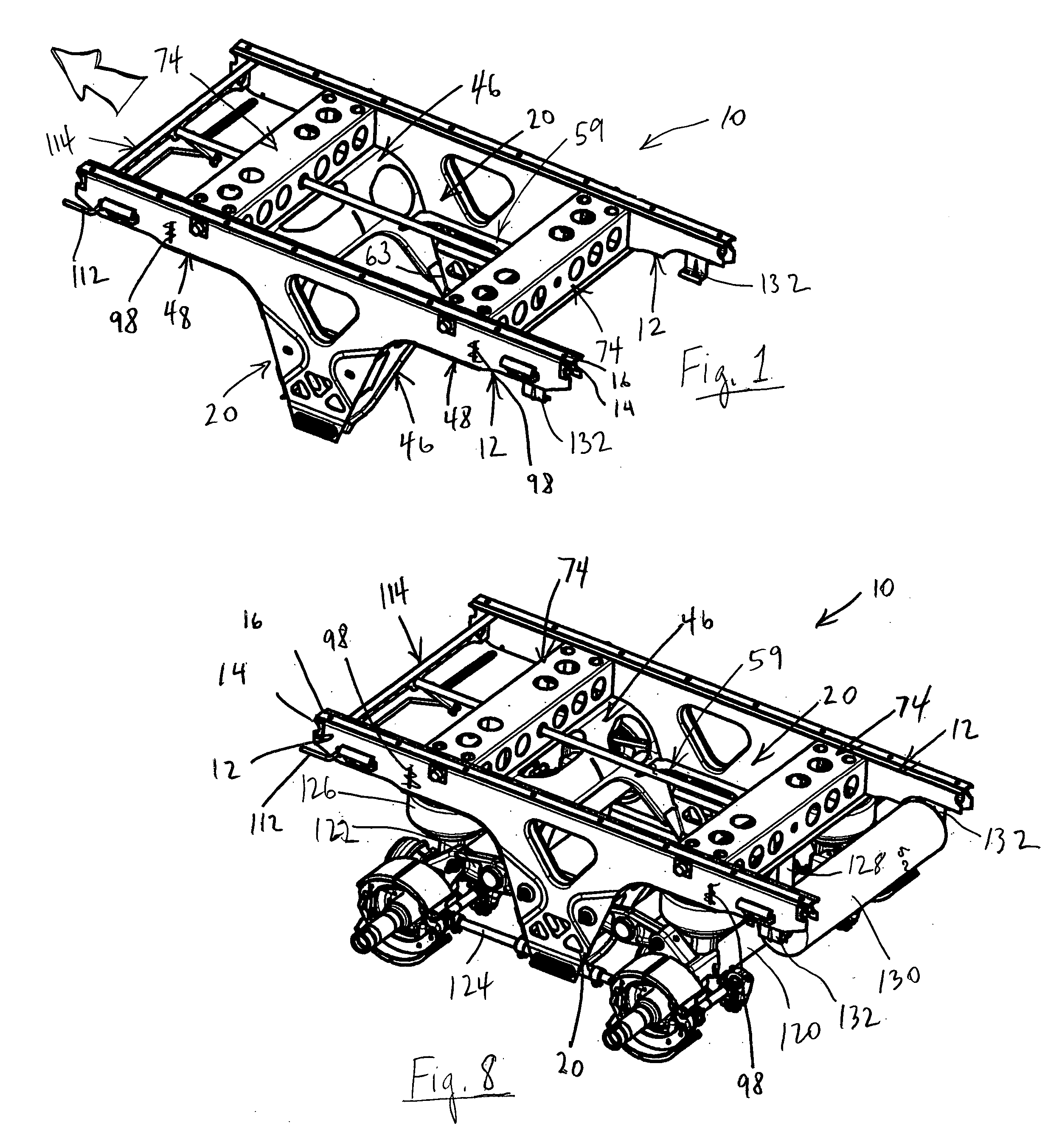 Lightweight reinforced tractor-trailer slider