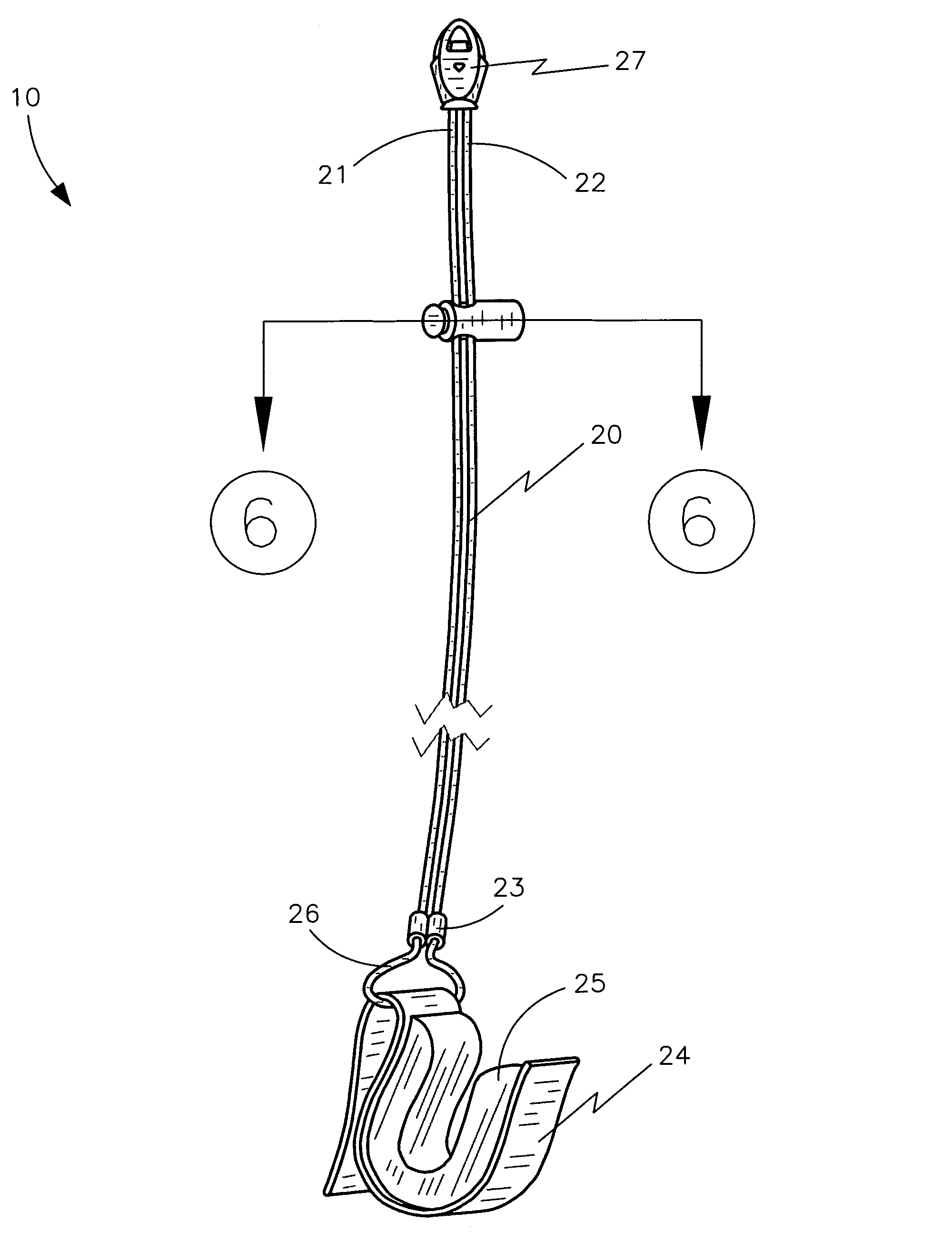 Portable fishing pole and binoculars support apparatus and associated method
