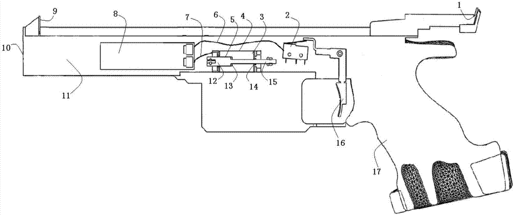 Laser simulation shooting device having one-way recoil force