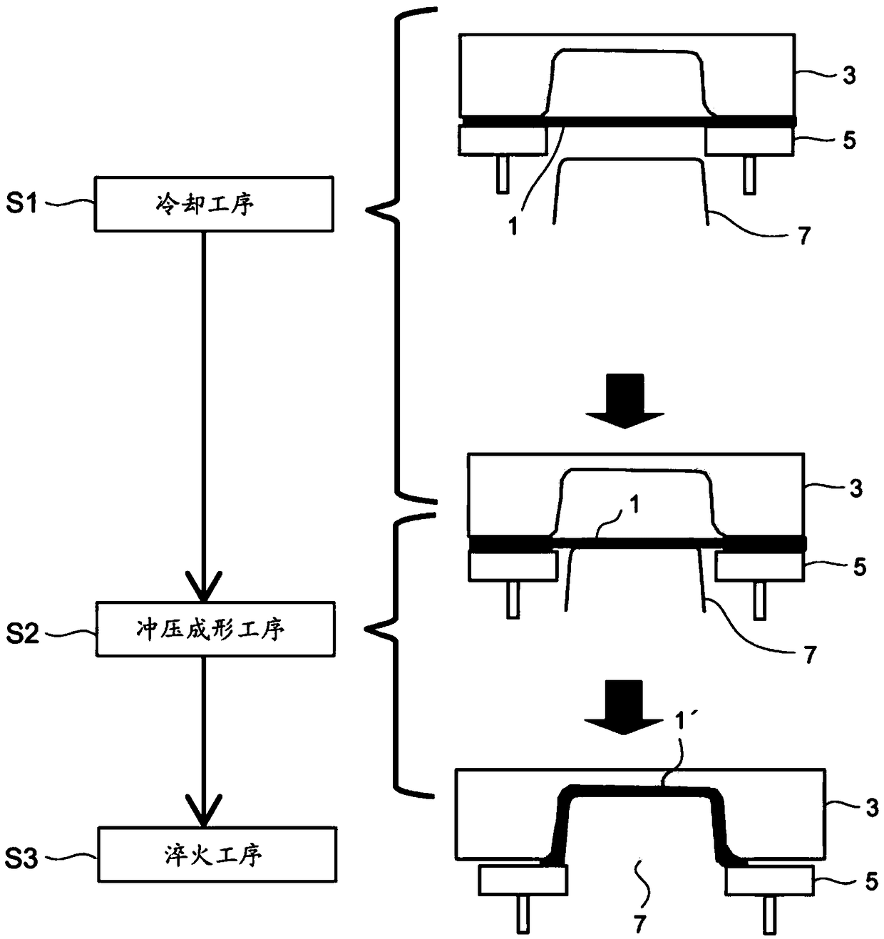 Method for producing hot stamped product and hot stamped product