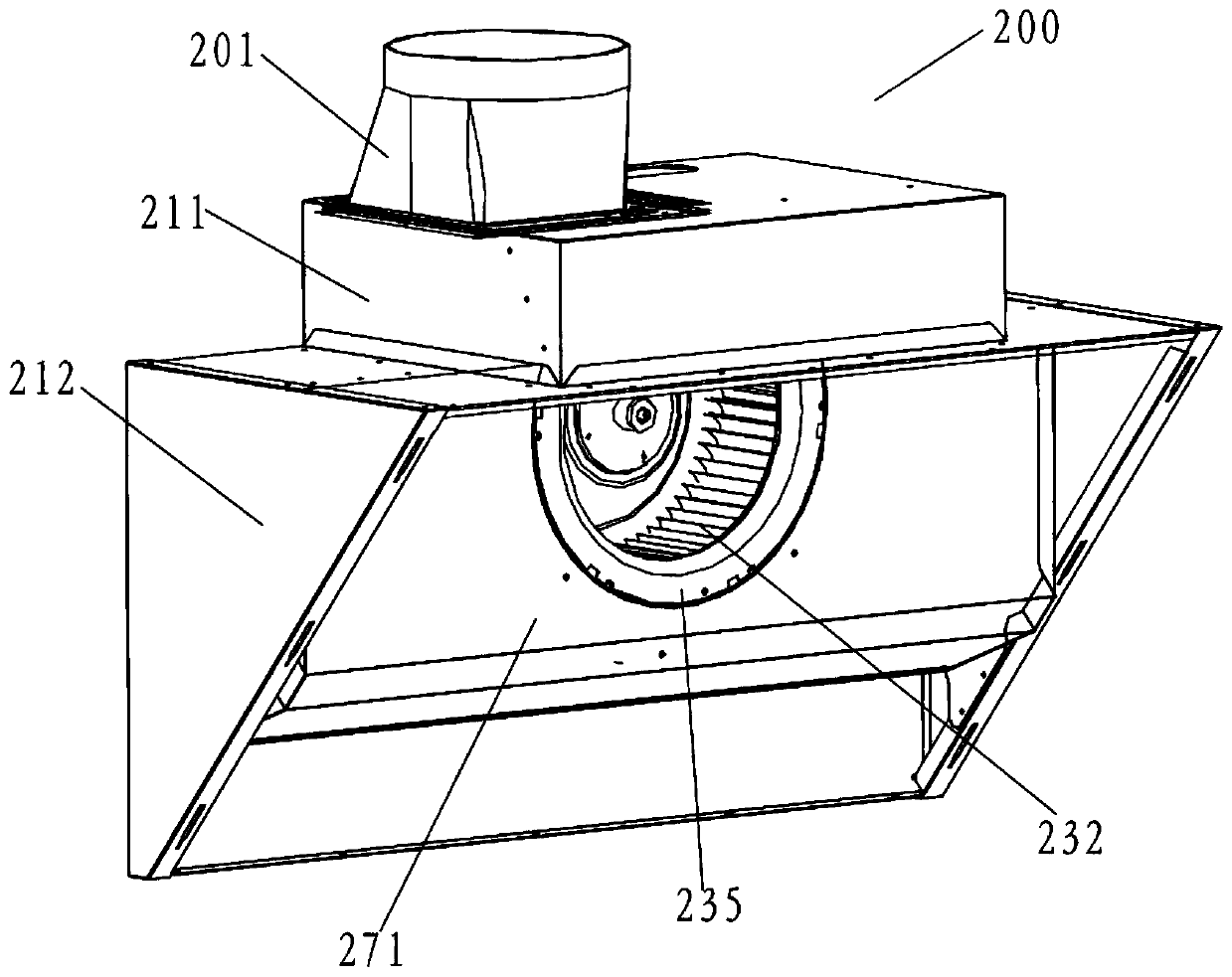 A range hood with double air intake structure