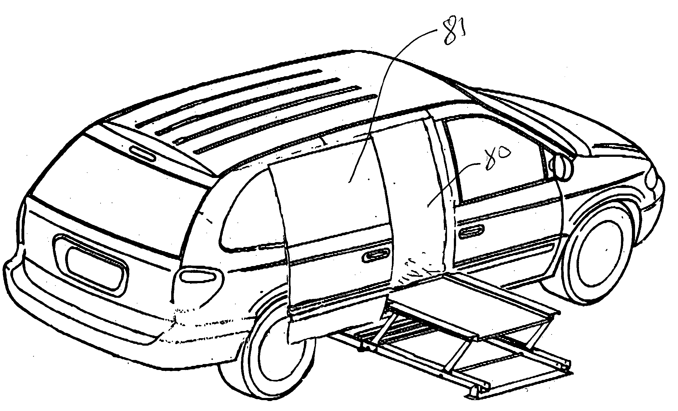 Wheelchair lift for automobile